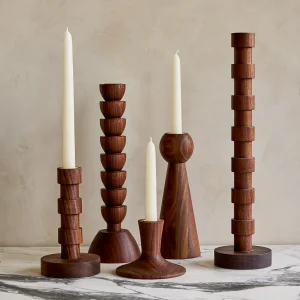 Wooden Candle Holders