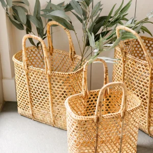 Rattan market basket