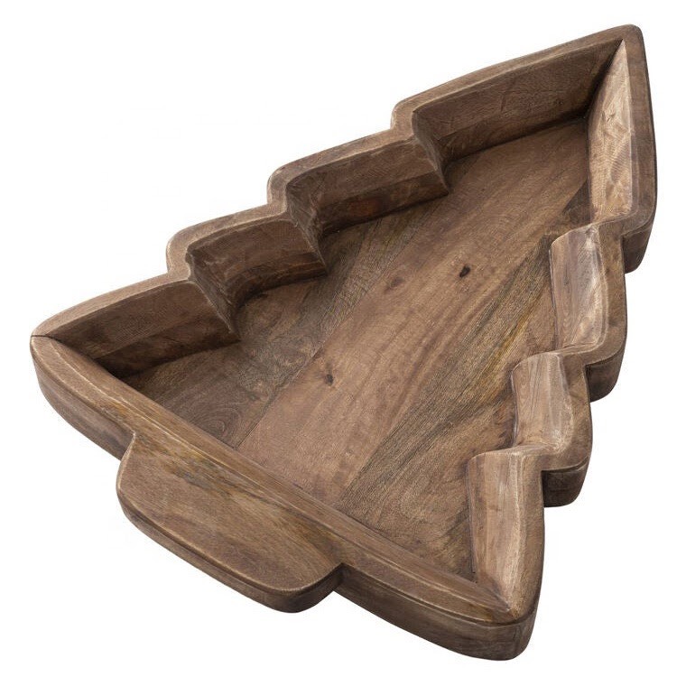 WOODEN CHRISTMAS TREE TRAY