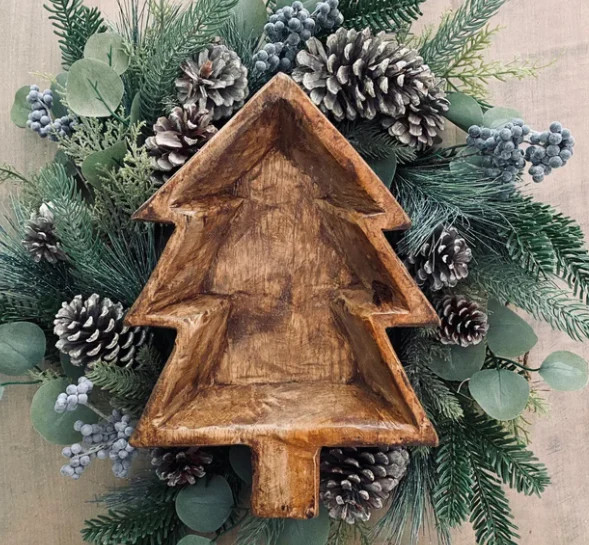 WOODEN CHRISTMAS TREE TRAY - Ảnh 3